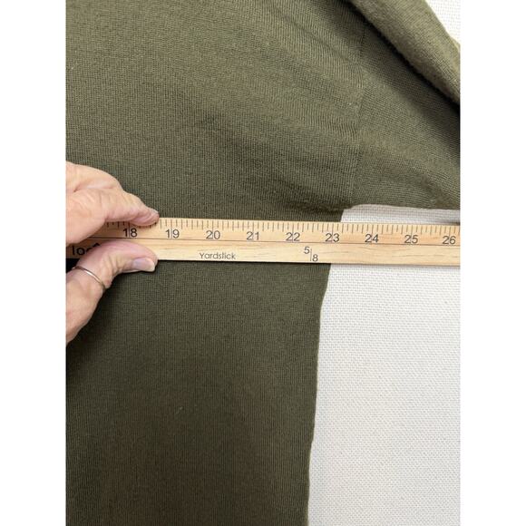 Madewell 100% Merino Wool Sweater Women's Size M Green Lightweight 3/4 Sleeve - Picture 7 of 12